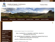 Tablet Screenshot of caqueza-cundinamarca.gov.co
